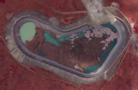 Color infrared digital orthoimagery, collapsed reservoir